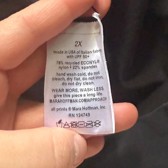 Mara Hoffman Black Cutout One-Piece Swimsuit – Size 2X Made in USA - Picture 5 of 6